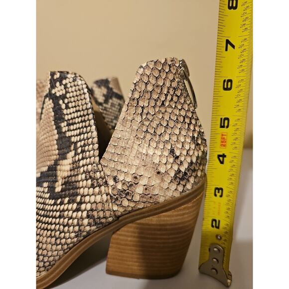 Steve Madden Women's Leather Snake Print Block Heel Ankle Bootie Size 6.5 - Picture 7 of 11